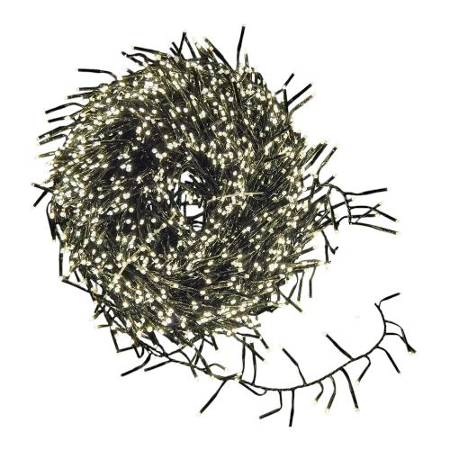 Filo Verde 2000 luci - MINILED Bianco caldo (30 + 4 mt) 1 Gioco di luce XMAS KING IP44 80423