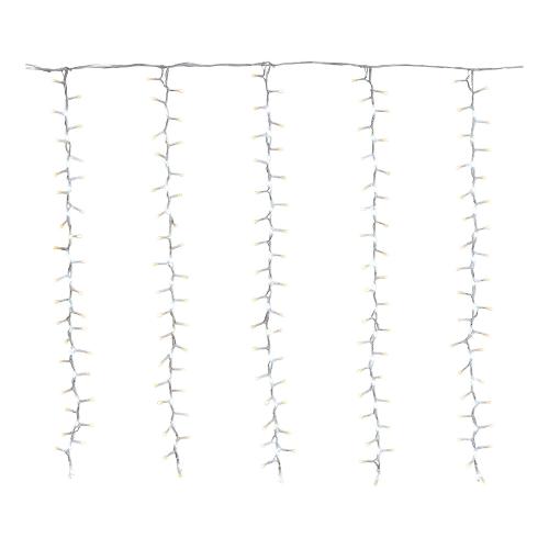 Tenda luminosa Natale Trasparente 1152 luci - LED Bianco caldo e Bianco freddo (4,6 + 4 mt) 8 Giochi di luce IP44 78963