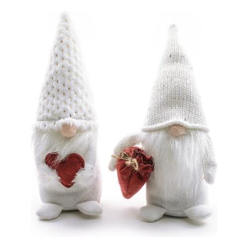 Babbo Natale cuoricino bianco Assortito (25 cm) 90412