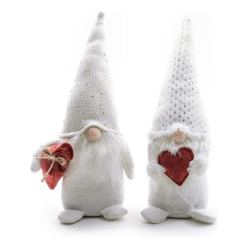 Babbo Natale cuoricino bianco Assortito (35 cm) 90429