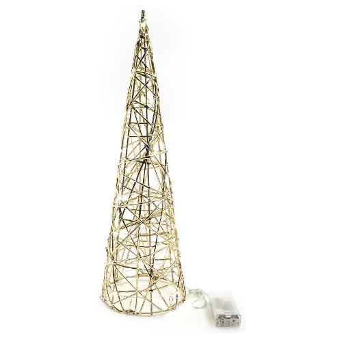 Albero Natale Oro 58119 (12x40cm) 20 luci - LED