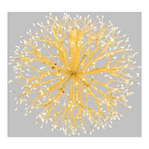 Ramo sfera Champagne (D30 cm) 1 gioco di luce (1pz) RICH 384 luci - MICROLED Bianco caldo IP44 77492