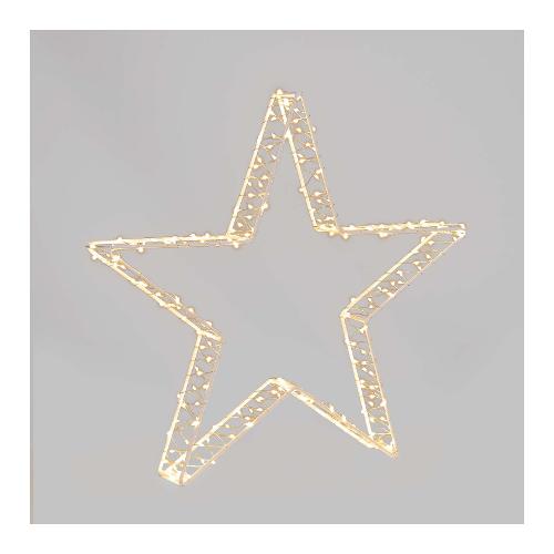 Stella 2 giochi di luce (37x5cm) (1pz) 240 luci - MICROLED Bianco caldo IP44 78338