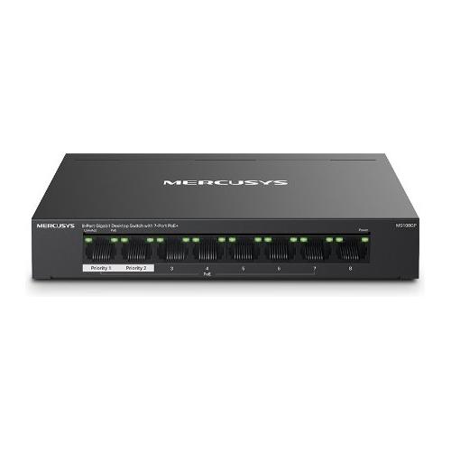 Switch di rete 8 porte PoE+ Black MS108GP Gigabit (1000Base-TX)