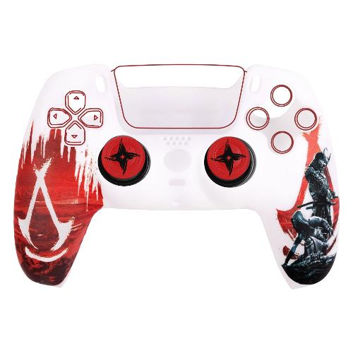 Cover gamepad ASSASSIN'S CREED Shadows Silicone + 2 Grip Caps White e Red 150070