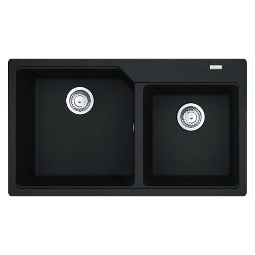 Lavello 2 vasche (86x50cm) Ubg 620 86 URBAN Nero Opaco 114 0686 775