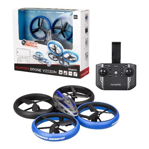 Drone Bumper Vision 2,4 GHz con videocamera (22x22cm) FLYBOTIC Nero e Blu 20732122