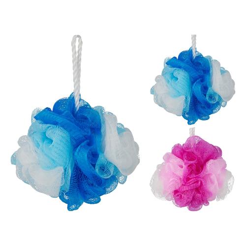 Spugna bagno esfoliante in rete ELEGANZA (13cm) Assortito 101000280