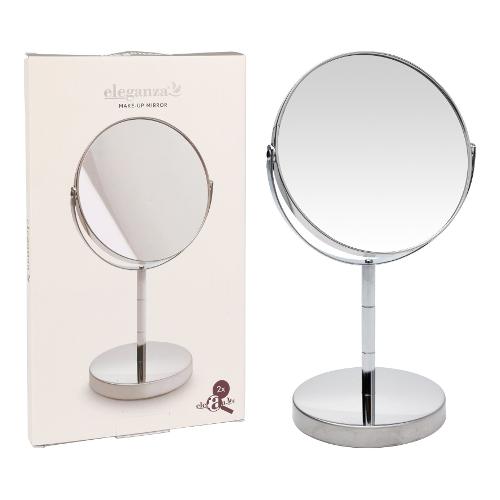 Specchio trucco da appoggio con ingranditore ( 2x ) (14,2x26,5cm) ELEGANZA Cromo lucido 170491160
