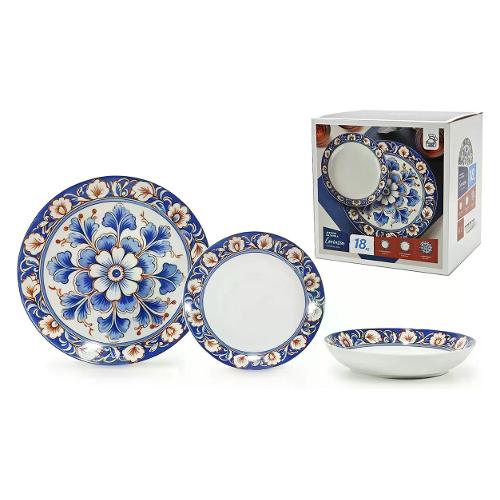 Servizio piatti Porcellana 18 pz CORINZIA Blu 524257