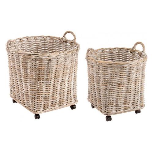 Set ceste 2 pz con ruote WARNA Bianco 0380092