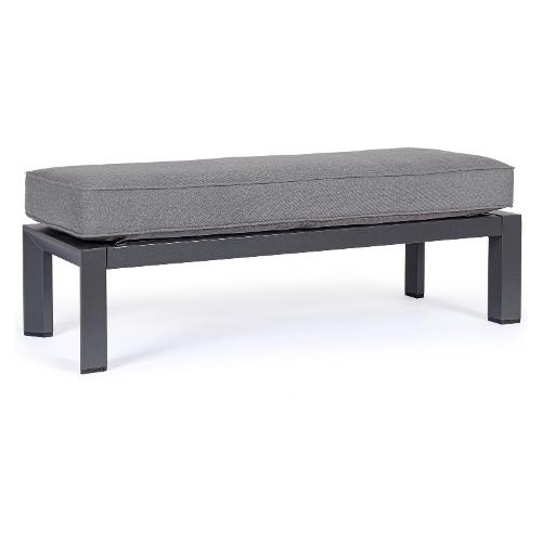 Panchina alluminio, poliestere HENDRIX 2 posti Antracite 0663613