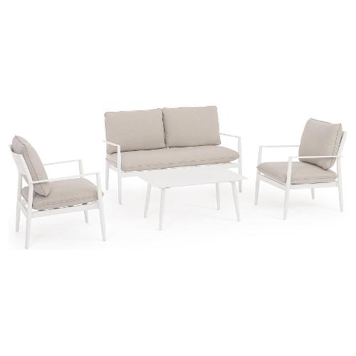 Set da esterno alluminio, polipropilene NEBULA 4 posti Vapor 0663780