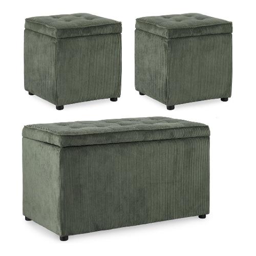 DYLAN Set pouf Verde