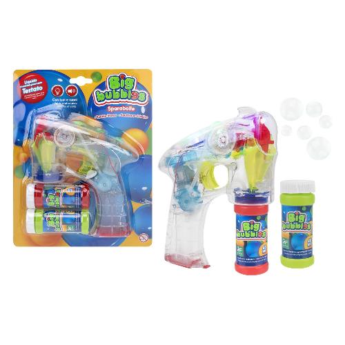 Pistola Sparabolle con luci e suoni (45ml) BIG BUBBLES Assortito 42590