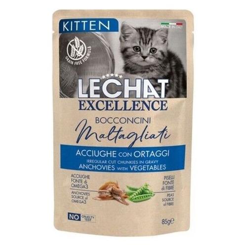 Alimento bocconcini gatti adulti Maltagliati (85gr) gusto acciughe, ortaggi LECHAT EXCELLENCE 1940