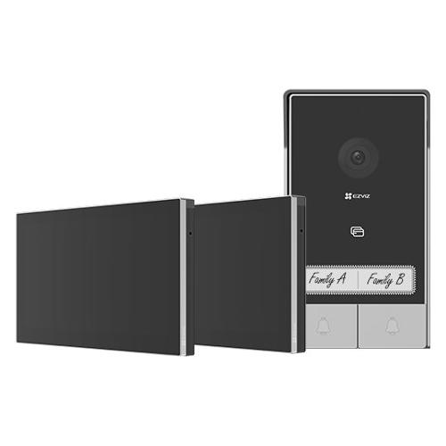 Citofono Kit HP7 bifamiliare Black e Silver CS HP7 R200 1W2TFC