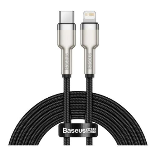 Cavo Lightning CAFULE Metal Black e Silver 1m CATLJK A01