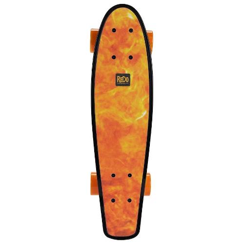 Skateboard Poli Cruiser Fire REDO Arancio e Nero 508594