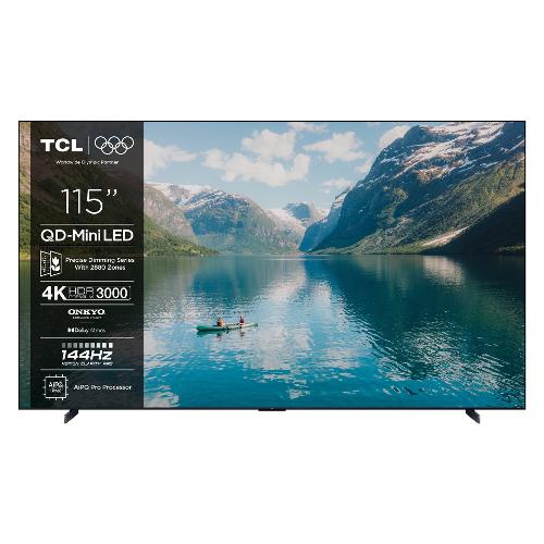 Tv 115" (MiniLED) Google TV C SERIES Brushed metal front 115C7K