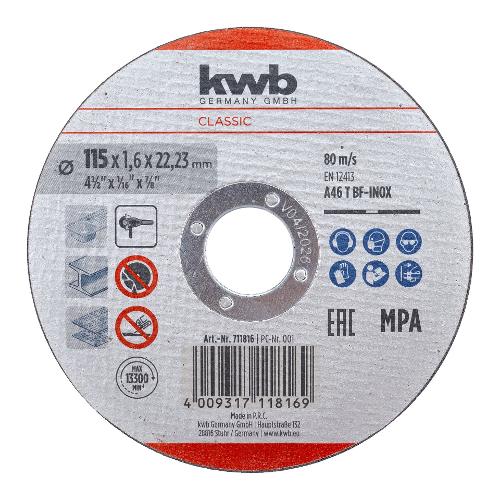 Disco taglio smerigliatrice set 5 pz metallo D. 115 mm 49711521