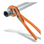 Pinza regolabile con cerniera chiusa  Corpo in acciaio verniciato arancio - ISO 8976  1048V 300