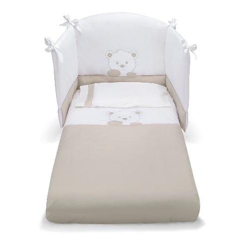 Piumone lettino set 3 pz LOVE Grigio 0687Love