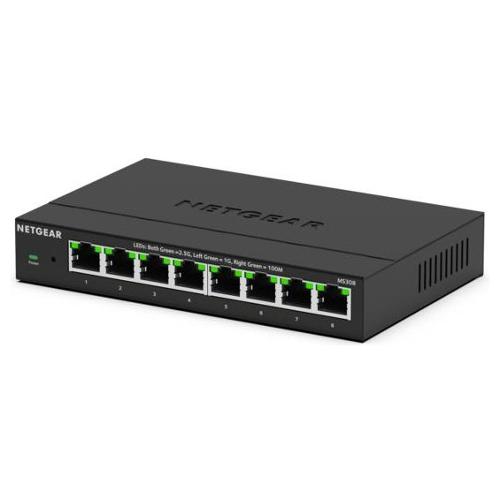 Switch di rete 8 porte ESSENTIALS Multi Gigabit Black MS308 100EUS 2.5GBase-T