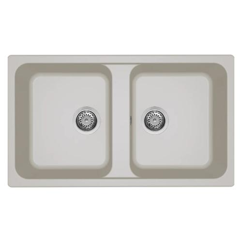 Lavello 2 vasche (86x50cm) LIFE 450 Bianco soft Opaco LG245039
