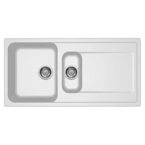 Lavello 1 vasca e mezza (100x50cm) LIFE 475 Bianco Opaco LG247568