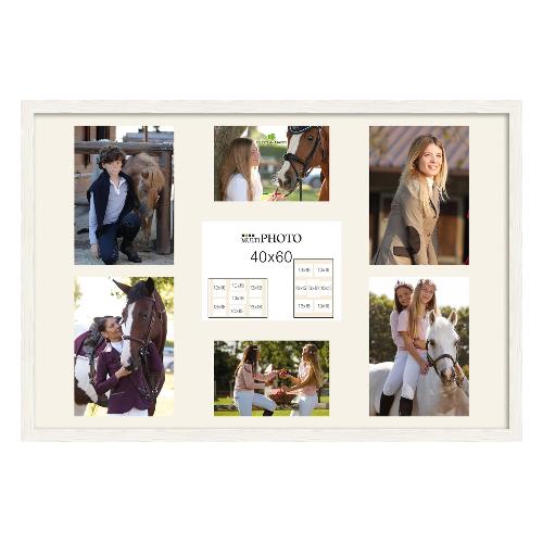 Portafoto multi (40x60cm) 7 foto Bianco 6340C 080118