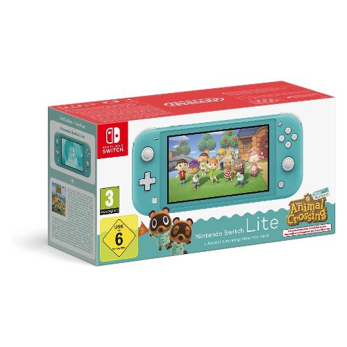 Console videogioco SWITCH LITE Bundle Animal Crossing New Horizon Digital Download Turquoise 10017607