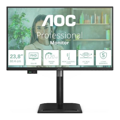 Monitor 23,8" ( IPS 1920x1080 FULL HD 120Hz ) Pivot Black 24P4U
