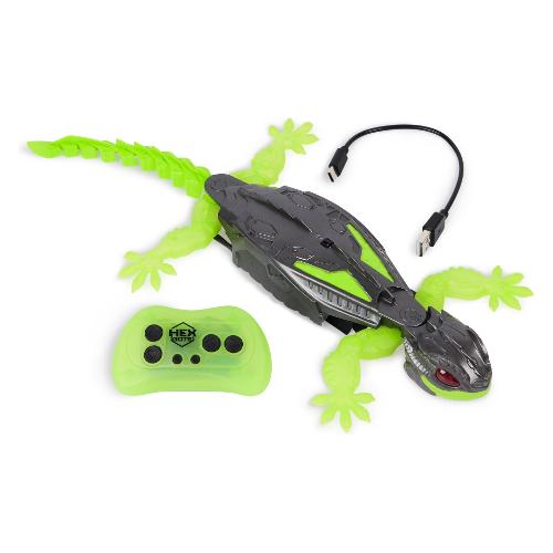 Geco interattivo radiocomandato (33cm) HEX BOTS Nero e Verde fluo 6070281