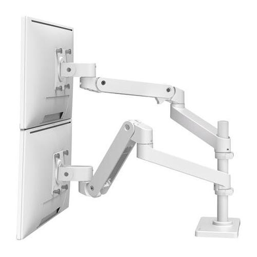 Supporto monitor TV scrivania ( 20 Kg ) VESA 100 x 100 LX PRO SERIES Dual Desk Mount Stacking Arm White 45 690 290