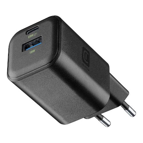 Caricabatterie USB Type-A, USB Type-C MULTI 65W GaN+ Black ACHGANENTRY2PD65WK