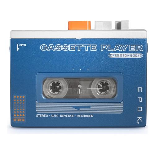 Lettore audio cassette EPOK Rewind+ Blue e Gray BTTAPEBL