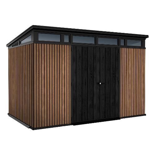 Casetta giardino termoplastica (340x218x226cm) PENT 11X7 Shed Venetian e Black K259170