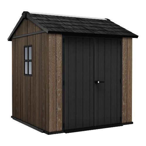 Casetta giardino termoplastica (230x224x246cm) APEX 757/775 Walnut e Black K263096