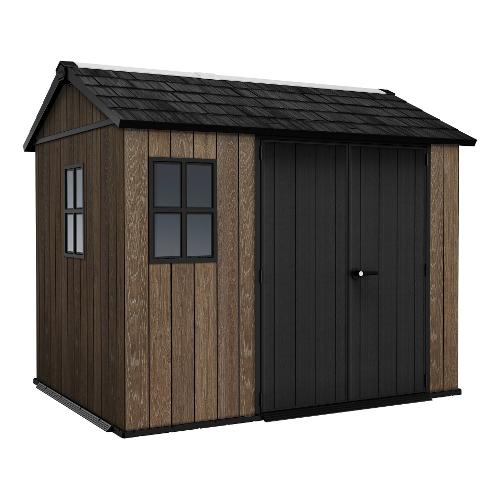 Casetta giardino termoplastica (287x230x246cm) APEX 759/975 Walnut e Black K263097