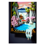 Paesaggio giapponese con ciliegi fioriti LEGO® Art