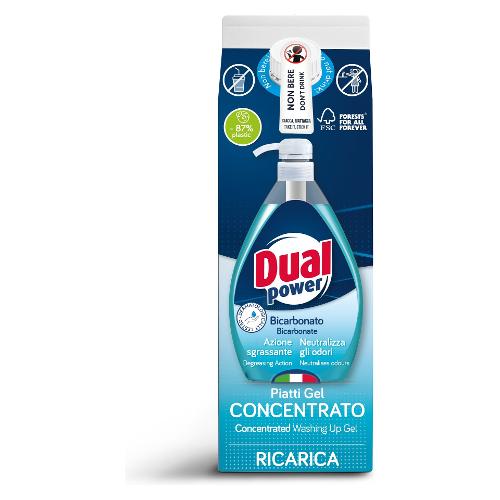 Detergente piatti ricarica gel concentrato bicarbonato (900ml) 9173