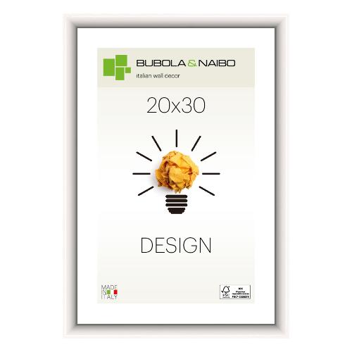 Cornice legno (20x30cm) DESIGN FRANK Bianco lucido 12 BI 08