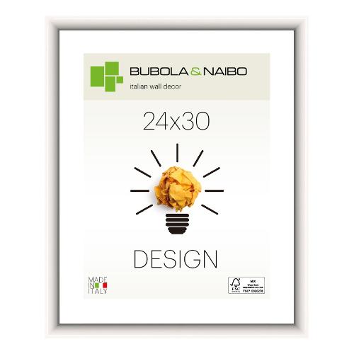 Cornice legno (24x30cm) DESIGN FRANK Bianco lucido 12 BI 09