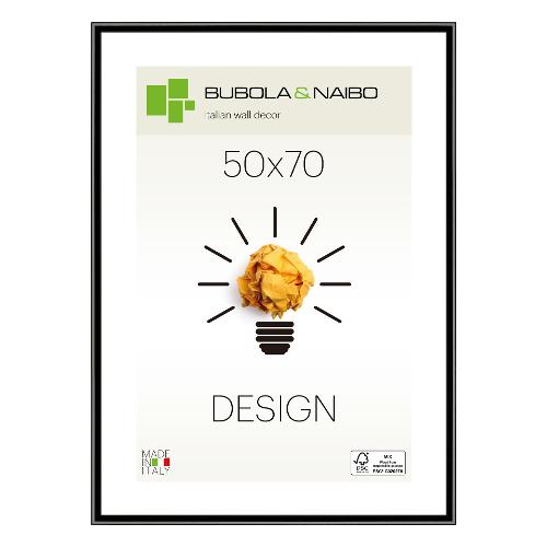 Cornice legno (50x70cm) DESIGN FRANK Nero lucido 12 NE 21