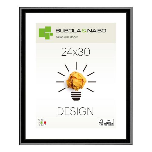 Cornice legno (24x30cm) DESIGN FRANK Nero lucido 12 NE 09