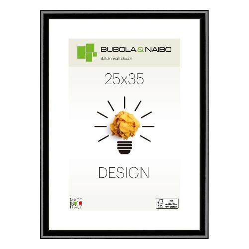 Cornice legno (25x35cm) DESIGN FRANK Nero lucido 12 NE 10