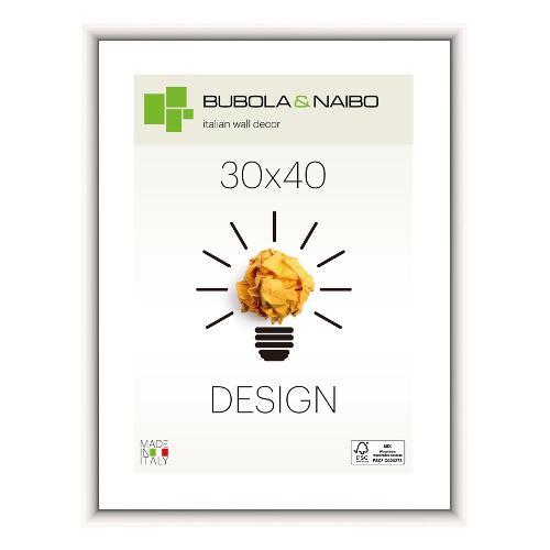 Cornice legno (30x40cm) DESIGN FRANK Bianco lucido 12 BI 11