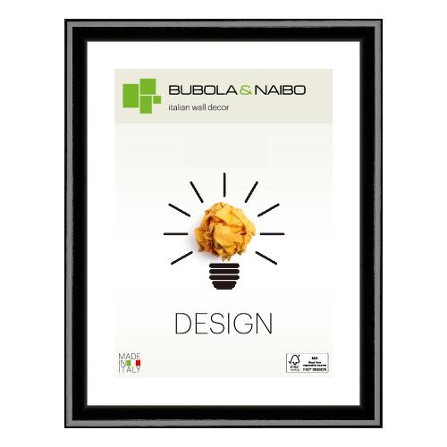 Cornice legno (15x20cm) DESIGN FRANK Nero lucido 12 NE 05