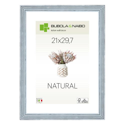 Cornice legno (21x29,7cm) NATURAL TOSCA Azzurro 6860 04 MA4